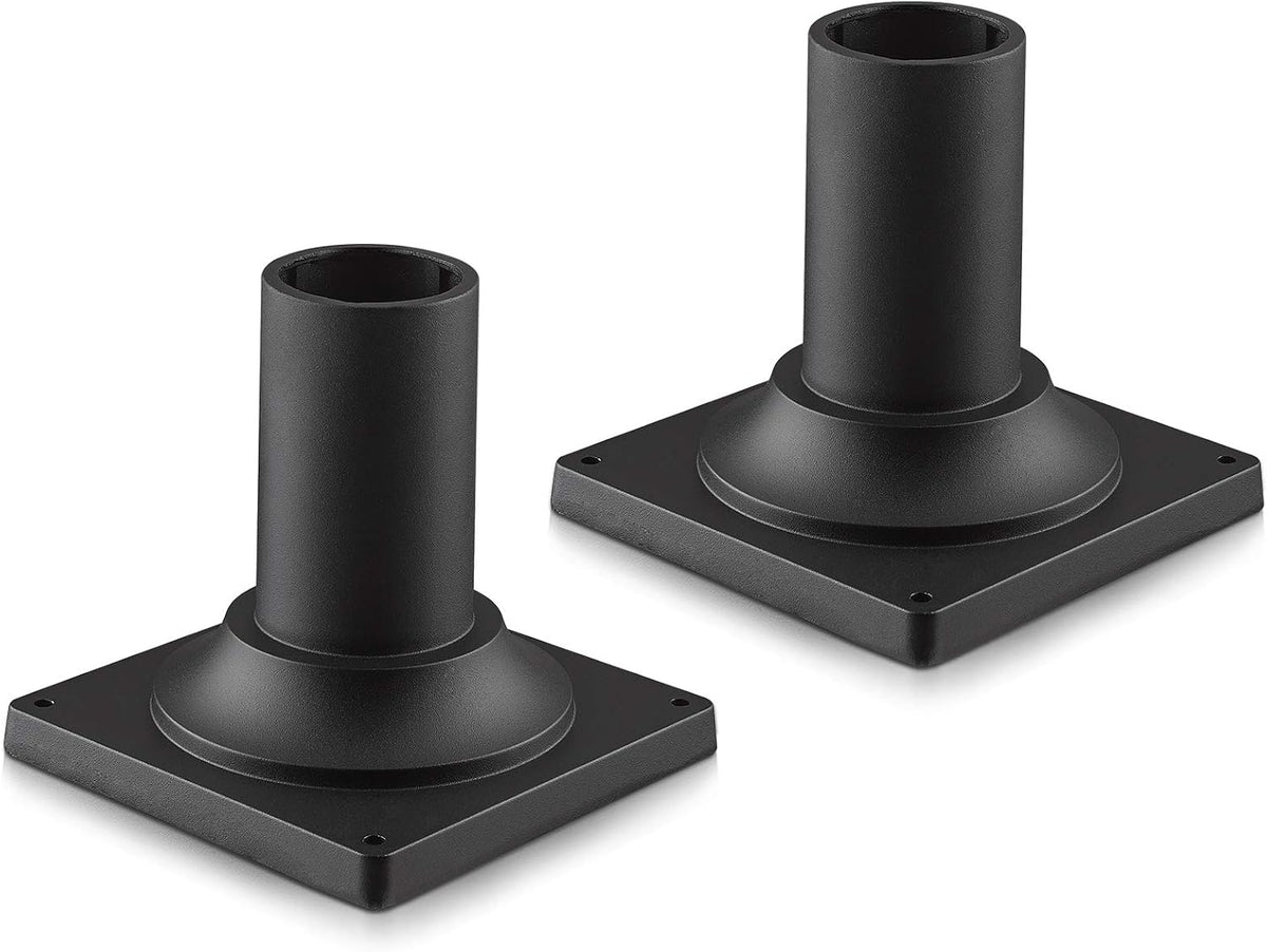 Black Cast Aluminum Post Light Mount Base Adapter, Pack of 2 R8979