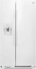 White 36 Side-by-Side Refrigerator with Ice System, 25 Cubic Ft. Total Capacity I853062