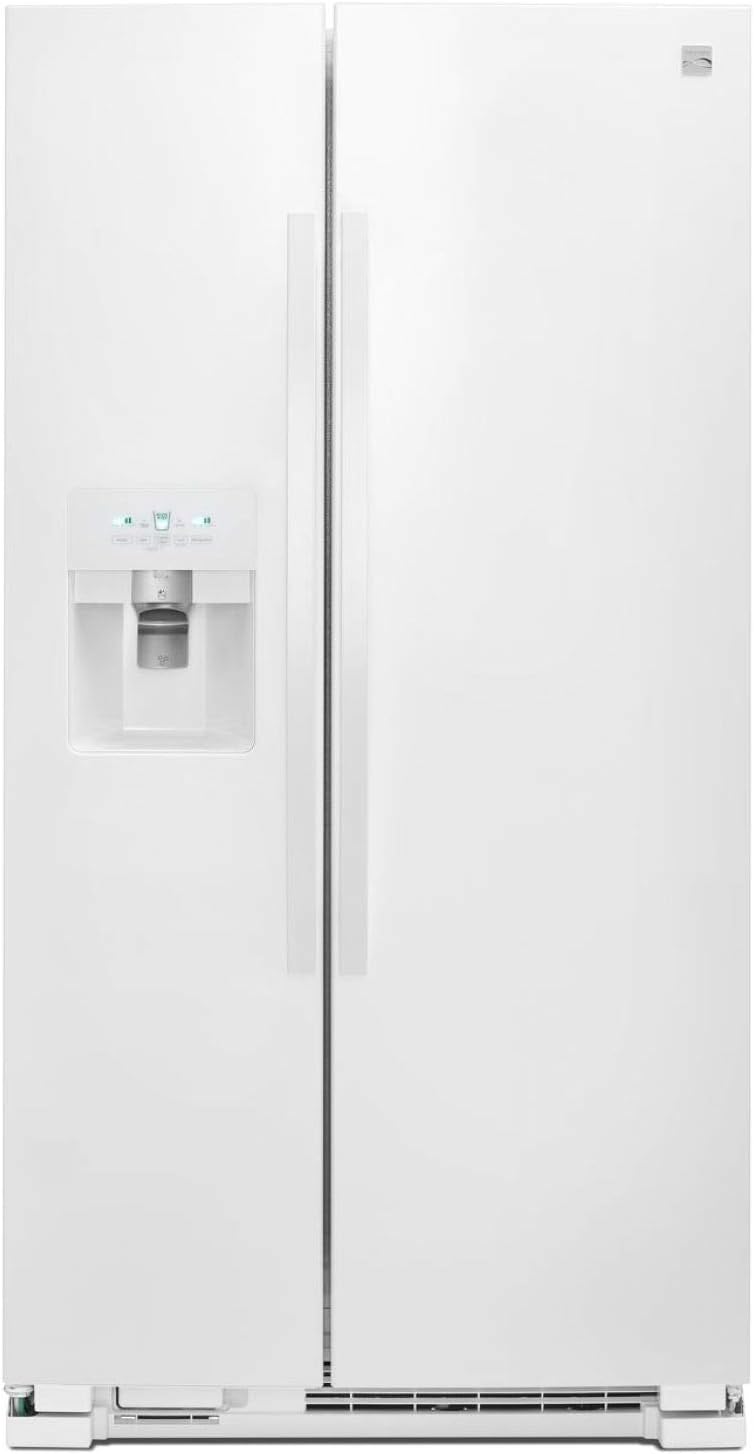 White 36 Side-by-Side Refrigerator with Ice System, 25 Cubic Ft. Total Capacity I853062