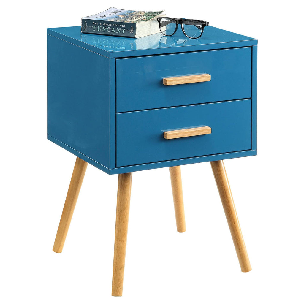 Blue 2-Drawer End Table V46846