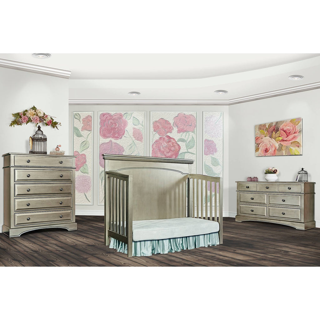 Antique Bronze Flat Top Convertible Crib W6006