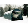 Green 8'x12'x8' Round Style Shelter V2079