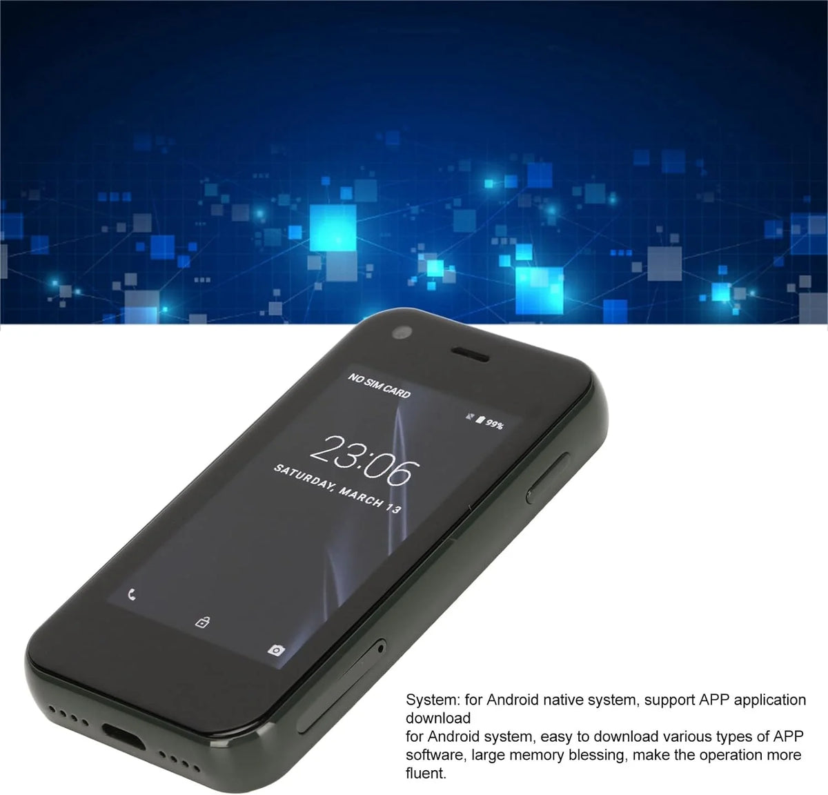 Mini Mobile Phone 2.5 in Cell Phone WiFi GPS 1GB+8GB Quad Core Android Smart Phone R219