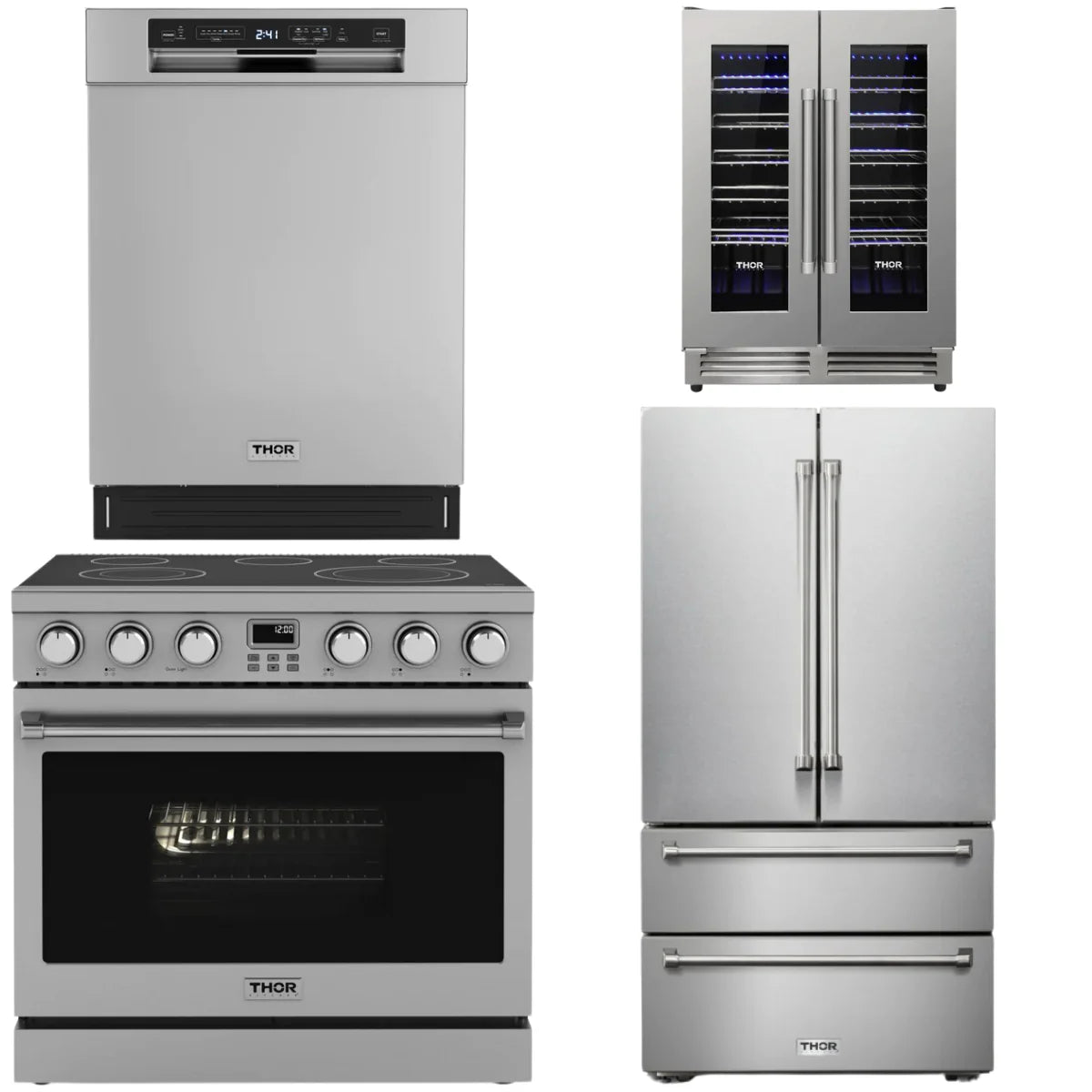 36 Electric Range, Refrigerator, Dishwasher and Wine Cooler P262799