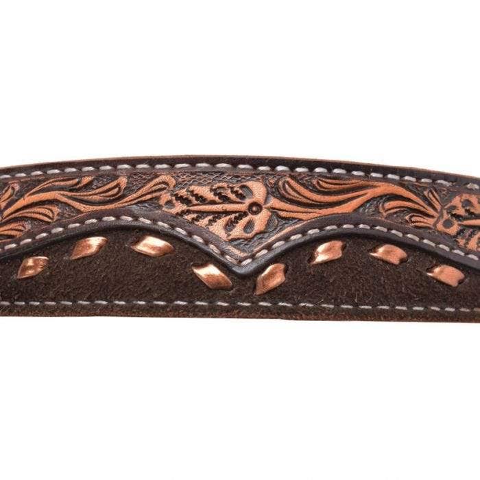 Choc Buckstitch Breast Collar Y8938