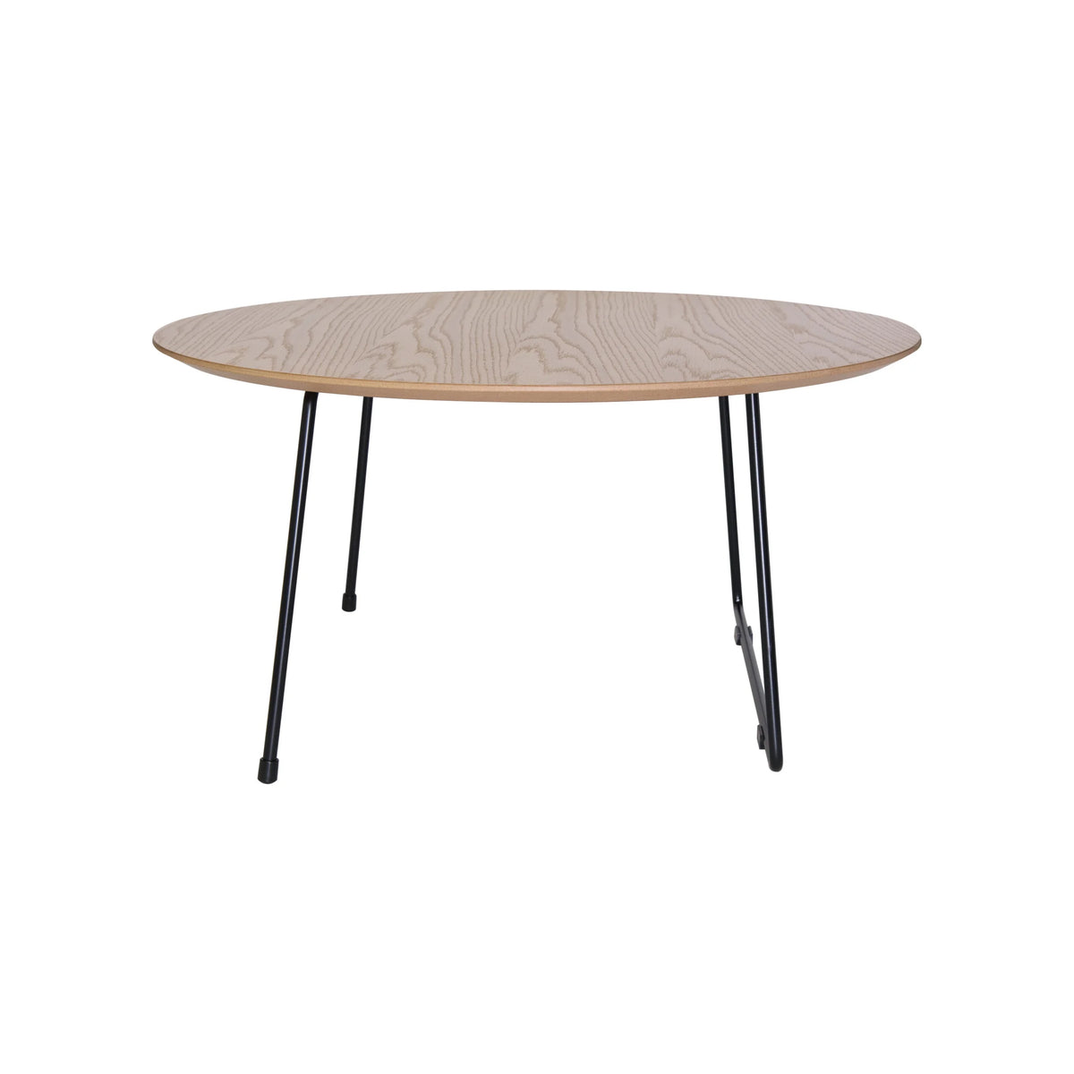 Mid Century Modern Round Coffee Table with Wood Top N950