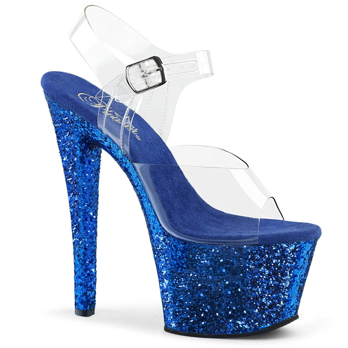 Clear Lavender Glitter Sandals M932