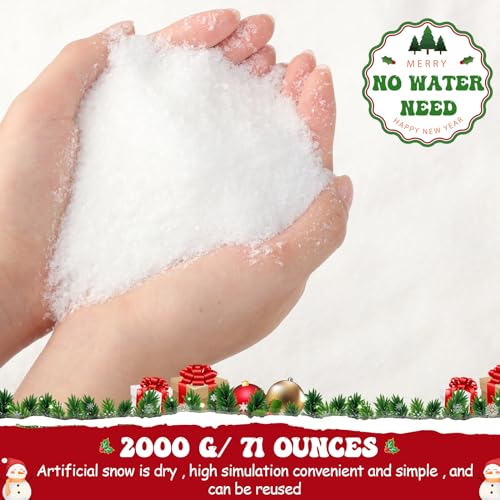 71 Ounces Fake Snow Decoration Artificial Snow Powder B203897