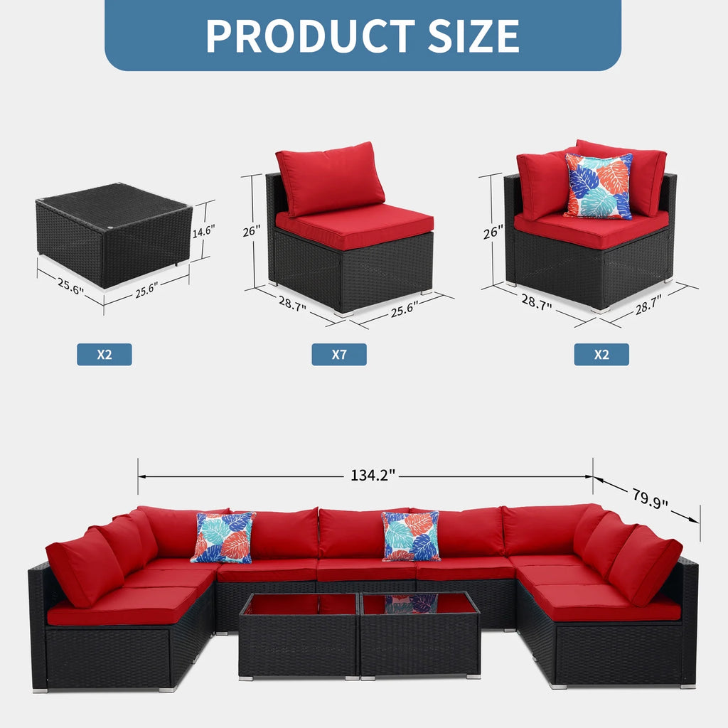 7 Pcs Outdoor Patio Sofa Set B947