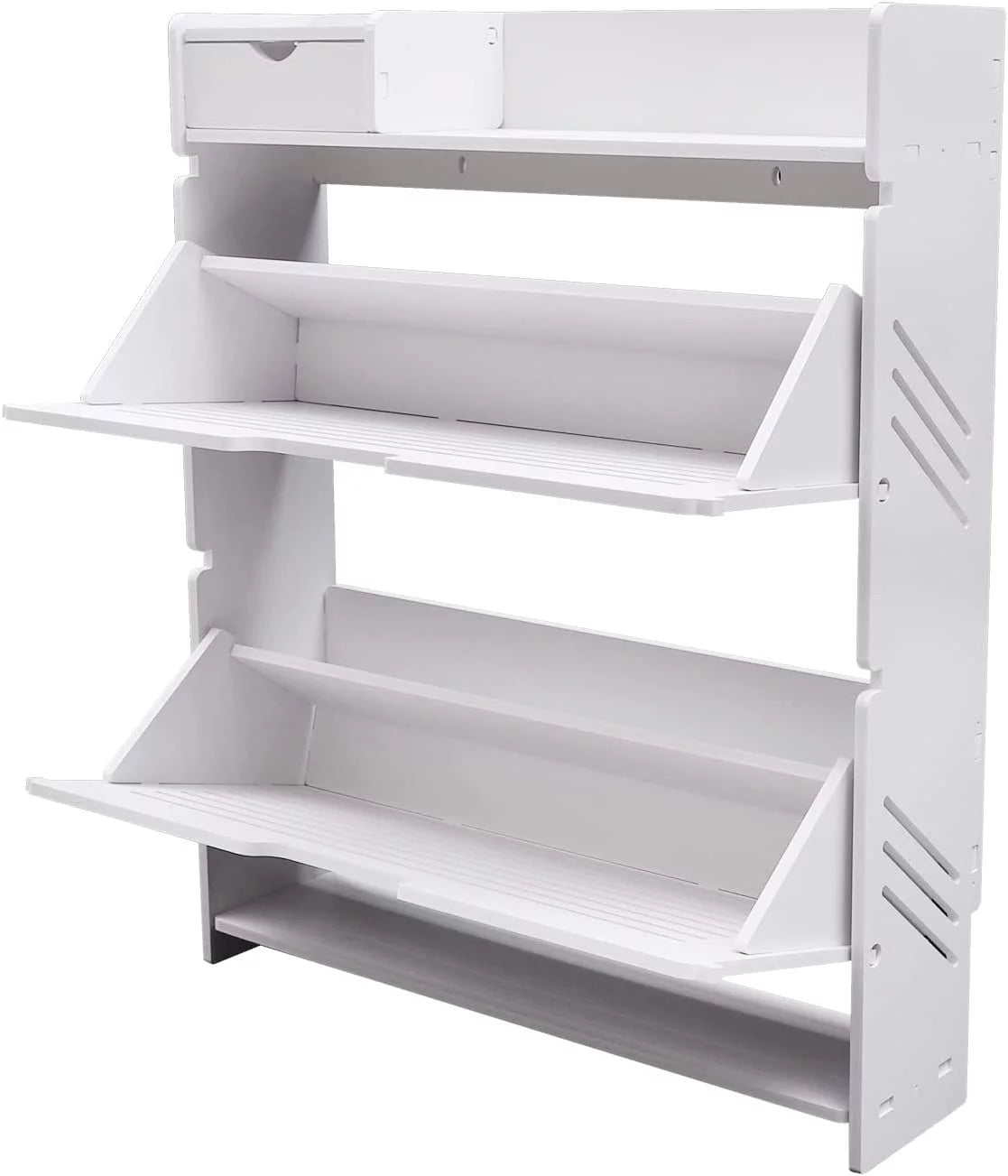 White 2 Tier Shoe Cabinet P357218