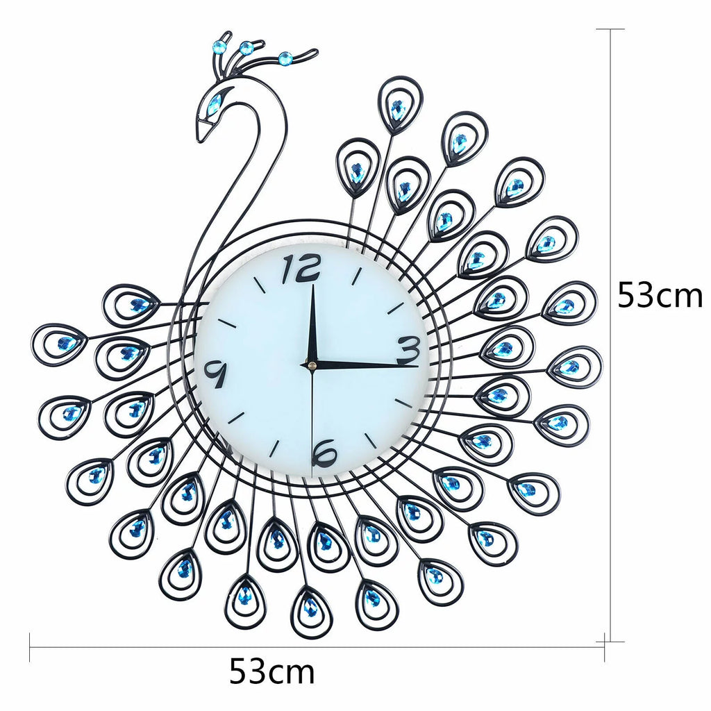 20" 3D Metal Crystal Wall Clock D972