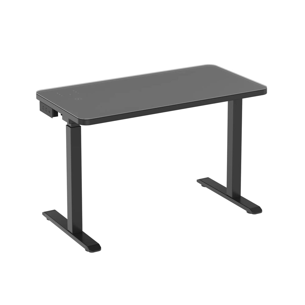 Black Glass Standing Desk N10050