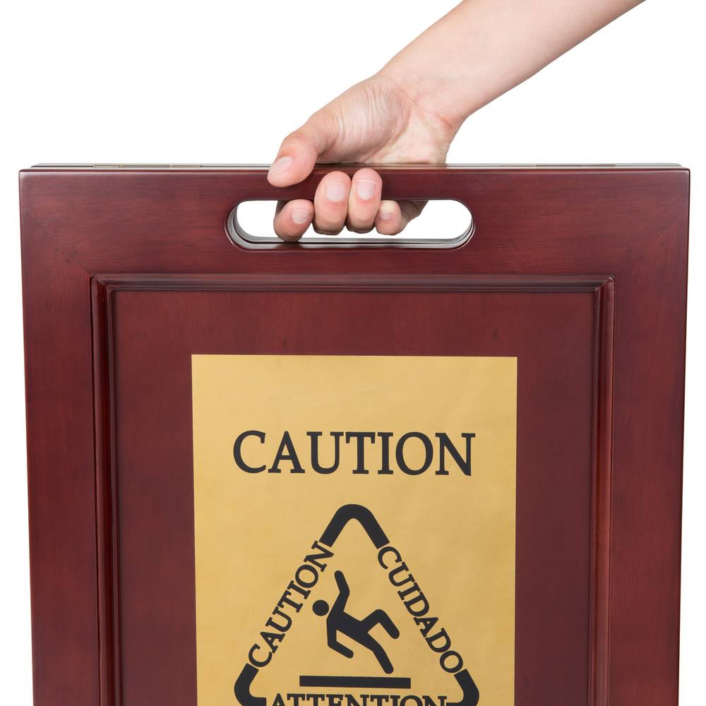 Brown & Brass 2-Sided CAUTION Sign B711190