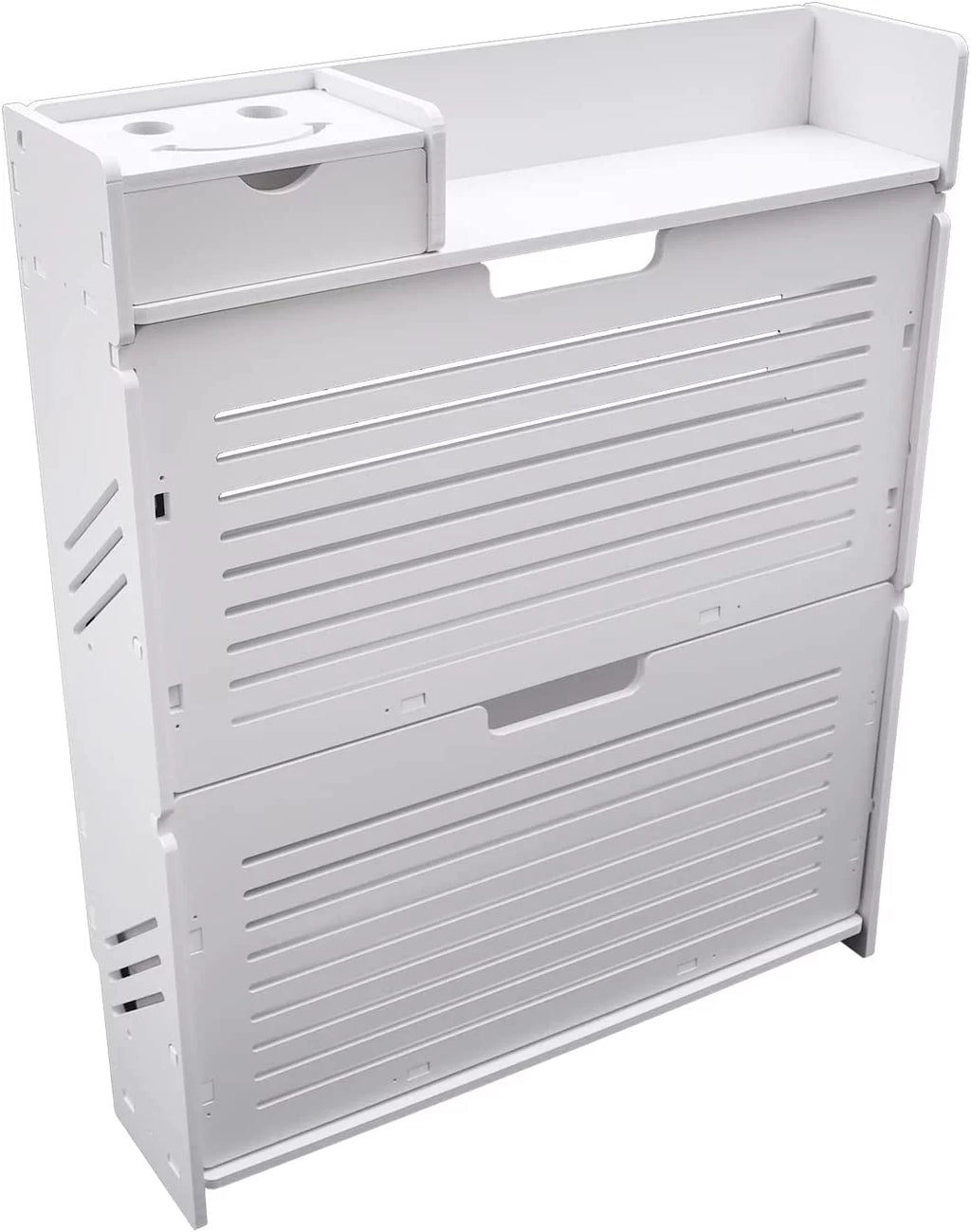 White 2 Tier Shoe Cabinet P357218