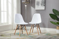 White Dining Chair Set of 2 Beech Wood Legs Q510