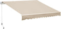 Light Grey Retractable Patio Awning Canopy K458