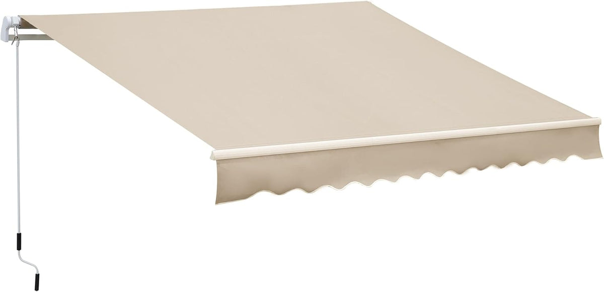 Light Grey Retractable Patio Awning Canopy K458
