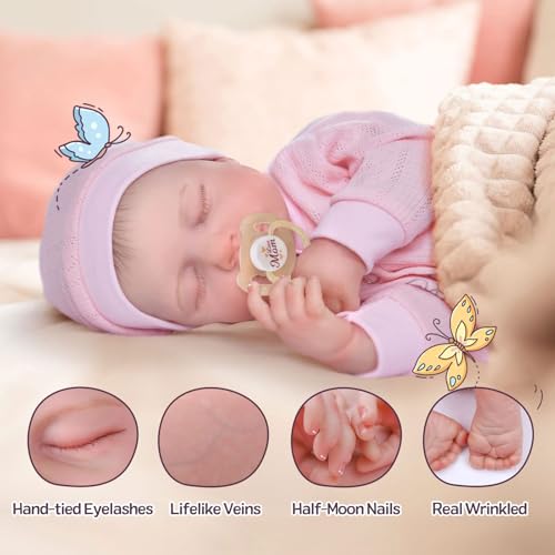18 Inch Soft Body Realistic Reborn Baby Doll with Clothes and Toy Accessories A384020