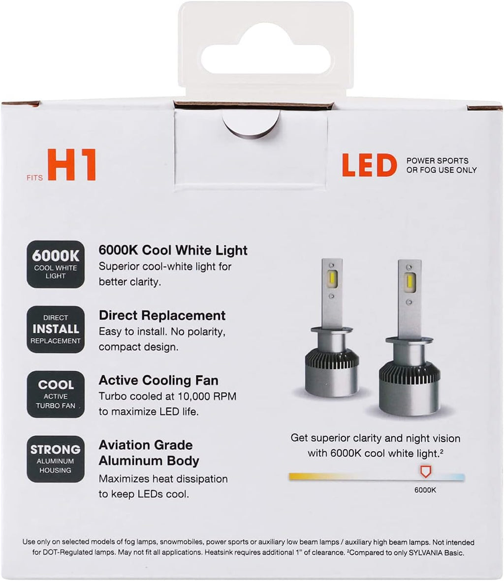 H1 LED Powersport Headlight Bulbs - 2 Pack Q3577