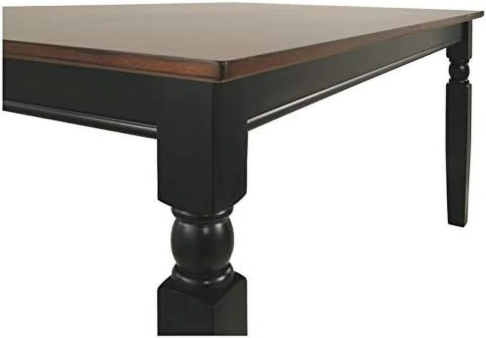 Solid Two-Toned Rectangular Dining Table W4553