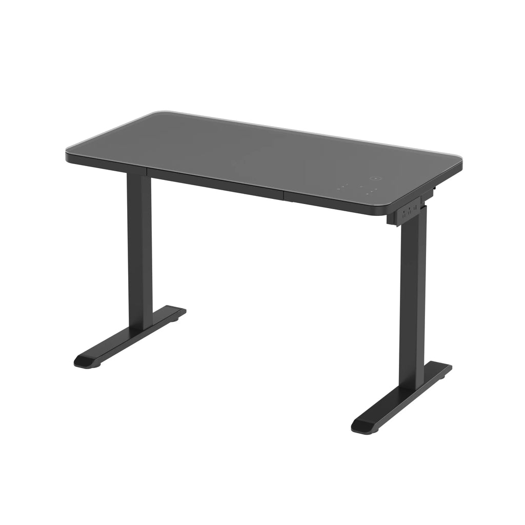 Black Glass Standing Desk N10050