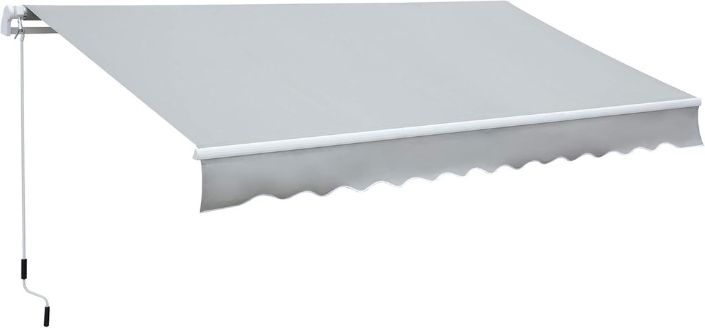 Light Grey Retractable Patio Awning Canopy K458