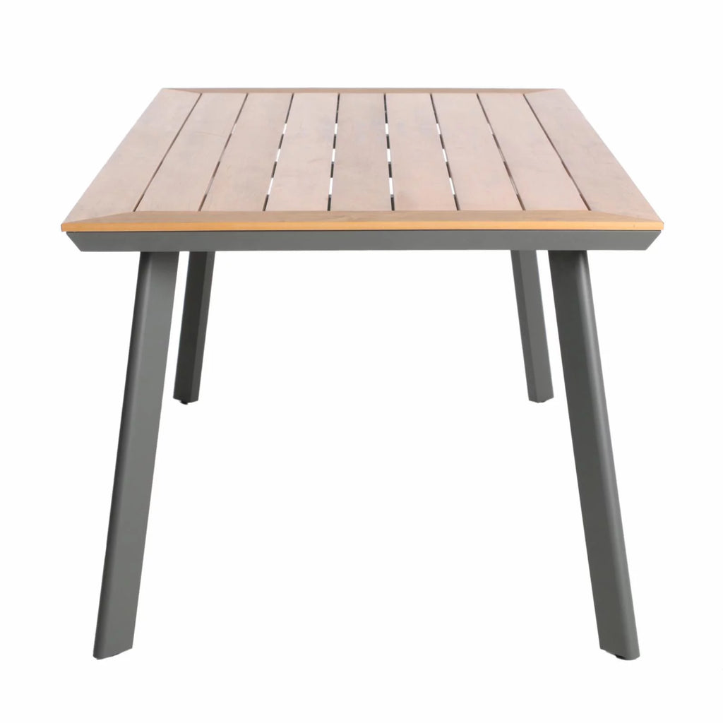Aluminum and Faux Wood Dining Table Q804003