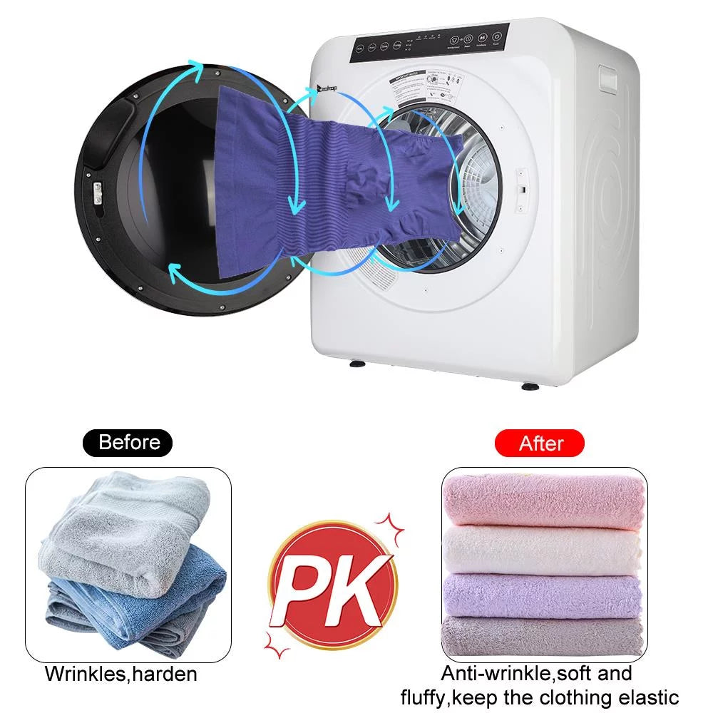 White 13lbs Capacity Stainless Steel Electric Clothes Dryer W56721
