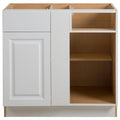 White Blind Base Corner Cabinet B62391