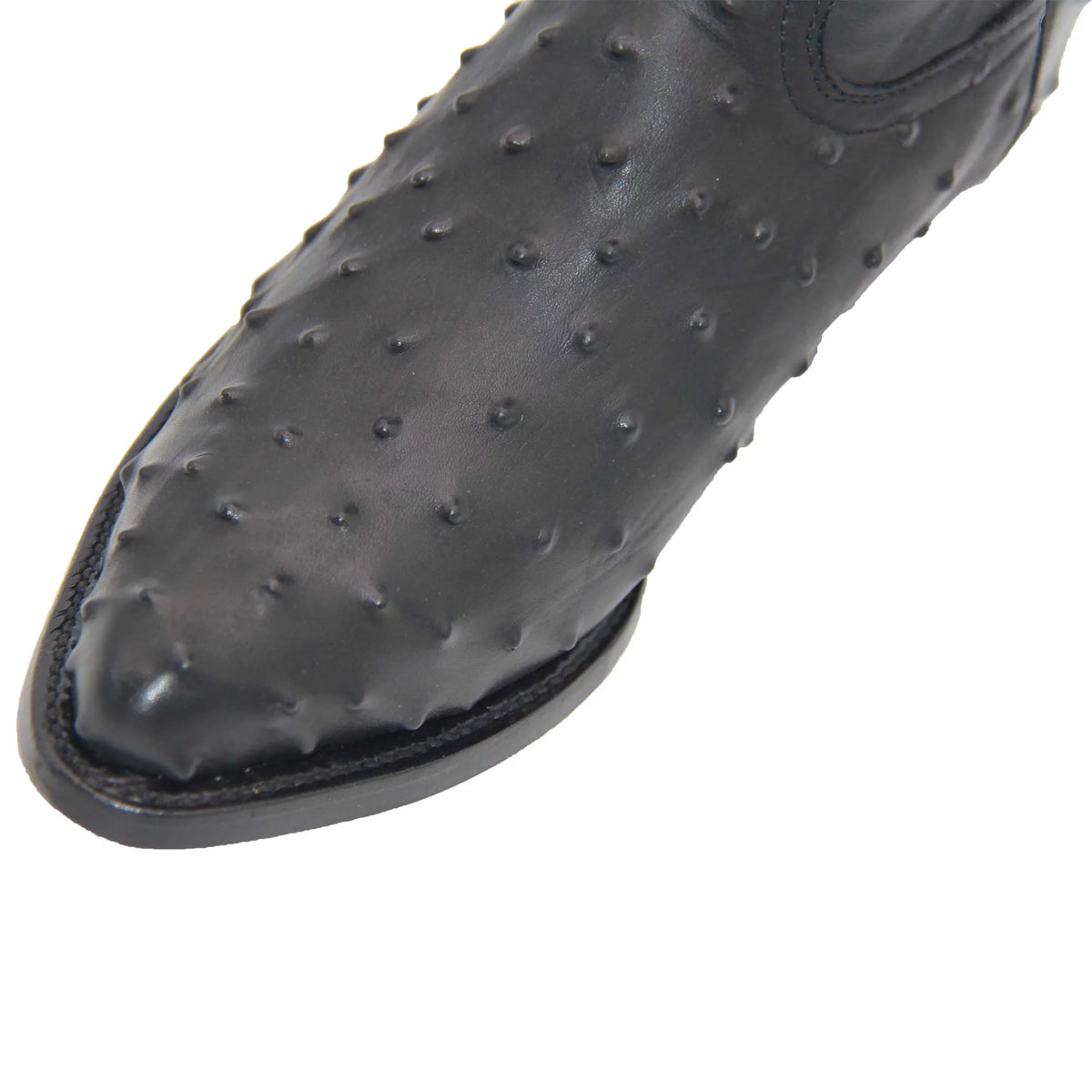 Leather Ostrich Quill Print Cowboy Boot D4226