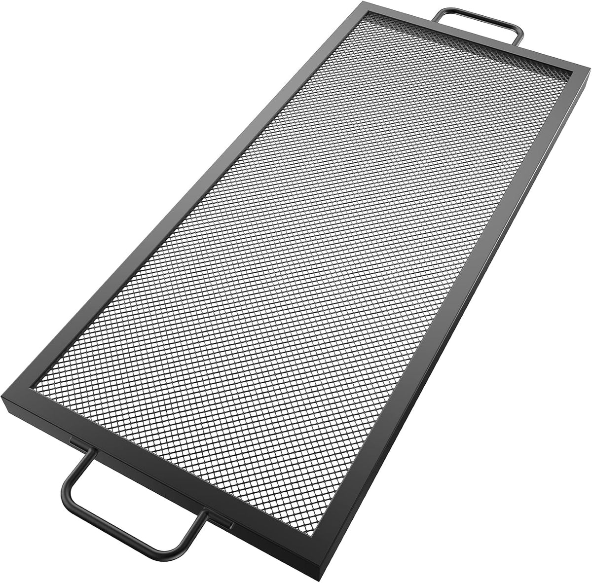 Black Steel Fire Pit Cooking Grate with Handles, Pack of 2 A428