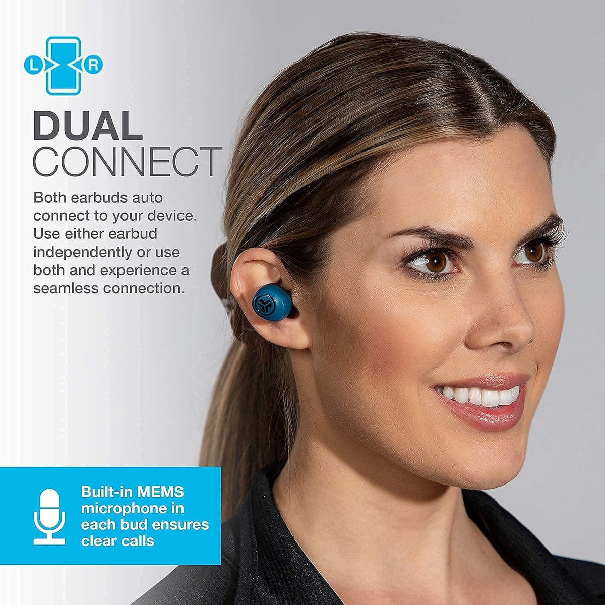 Navy True Wireless Bluetooth Earbuds with Charging Case V5808