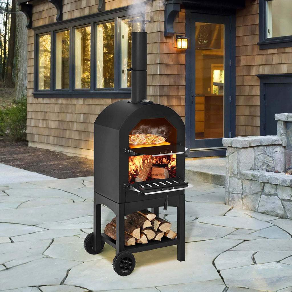Outdoor Wood Fire Pizza Oven with Pizza Stone E8660