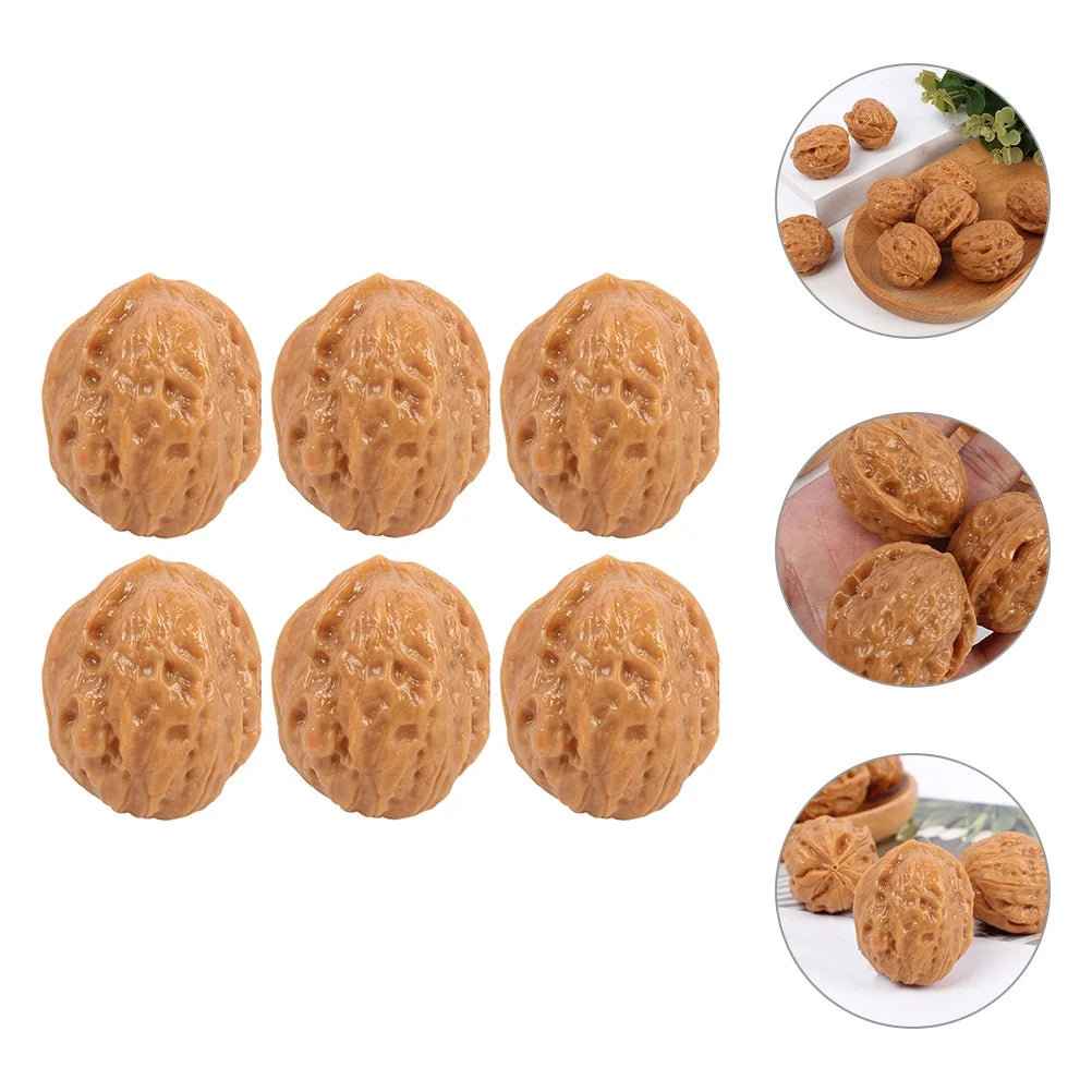Faux Walnut Photo Prop 12 Pcs Miniature Doll House Artificial Home Decor Ornament C788223