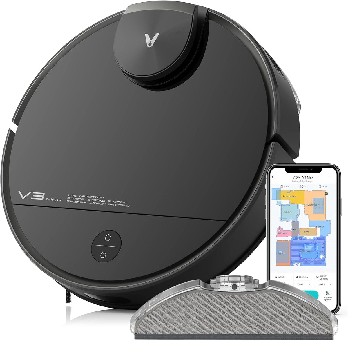 Robot Vacuum and Mop 3 in 1 2700Pa Lidar Navigation N23899