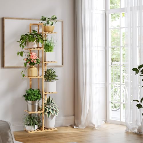 6 Tier 7 Potted Bamboo Plant Stand K7150