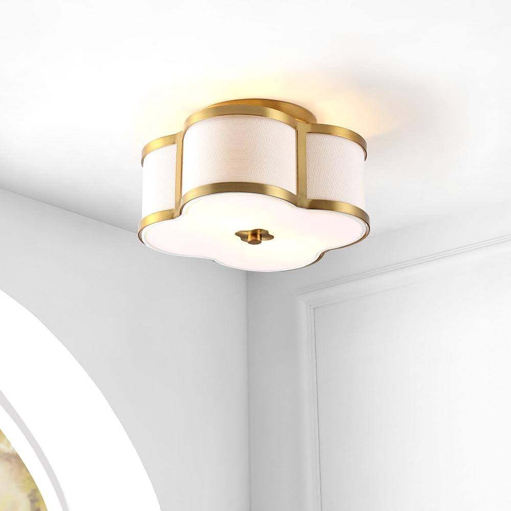 13 in. Brass Gold Metal Flush Mount B332
