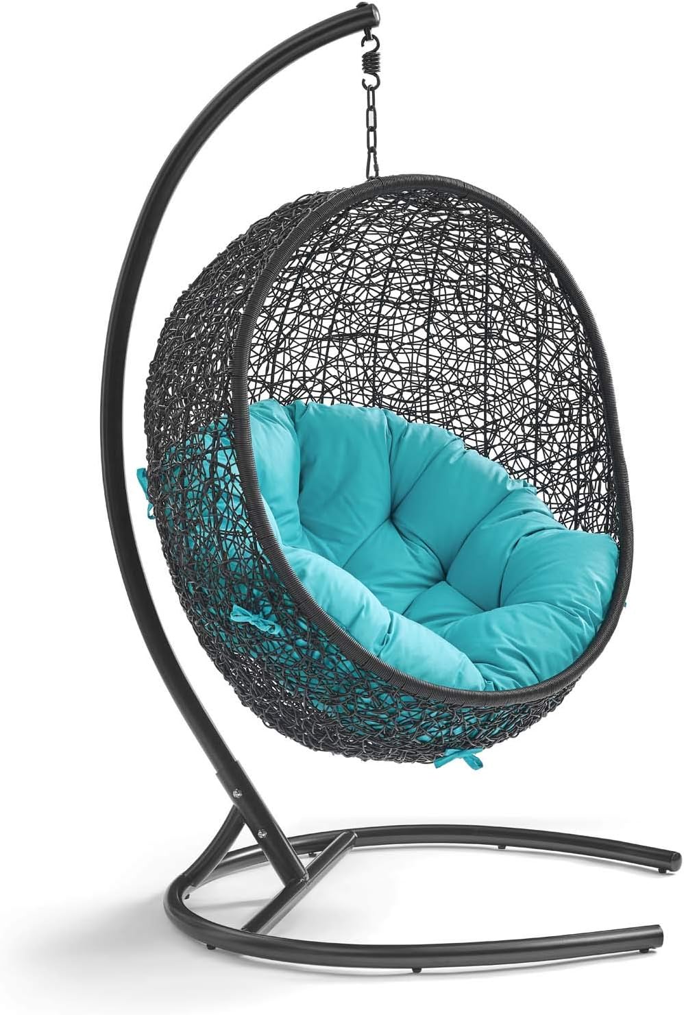 Beige Wicker Rattan Swing Chair with Stand X787434