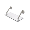 18 inch Floating Glass Shelf Satin Nickel X6193