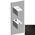 Architectural Black Square Thermostatic 2-Hole Trim Plate and Handle T56316