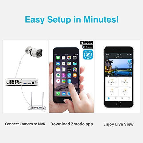 8 Channel NVR 4 720p HD Security Camera PoE System W343