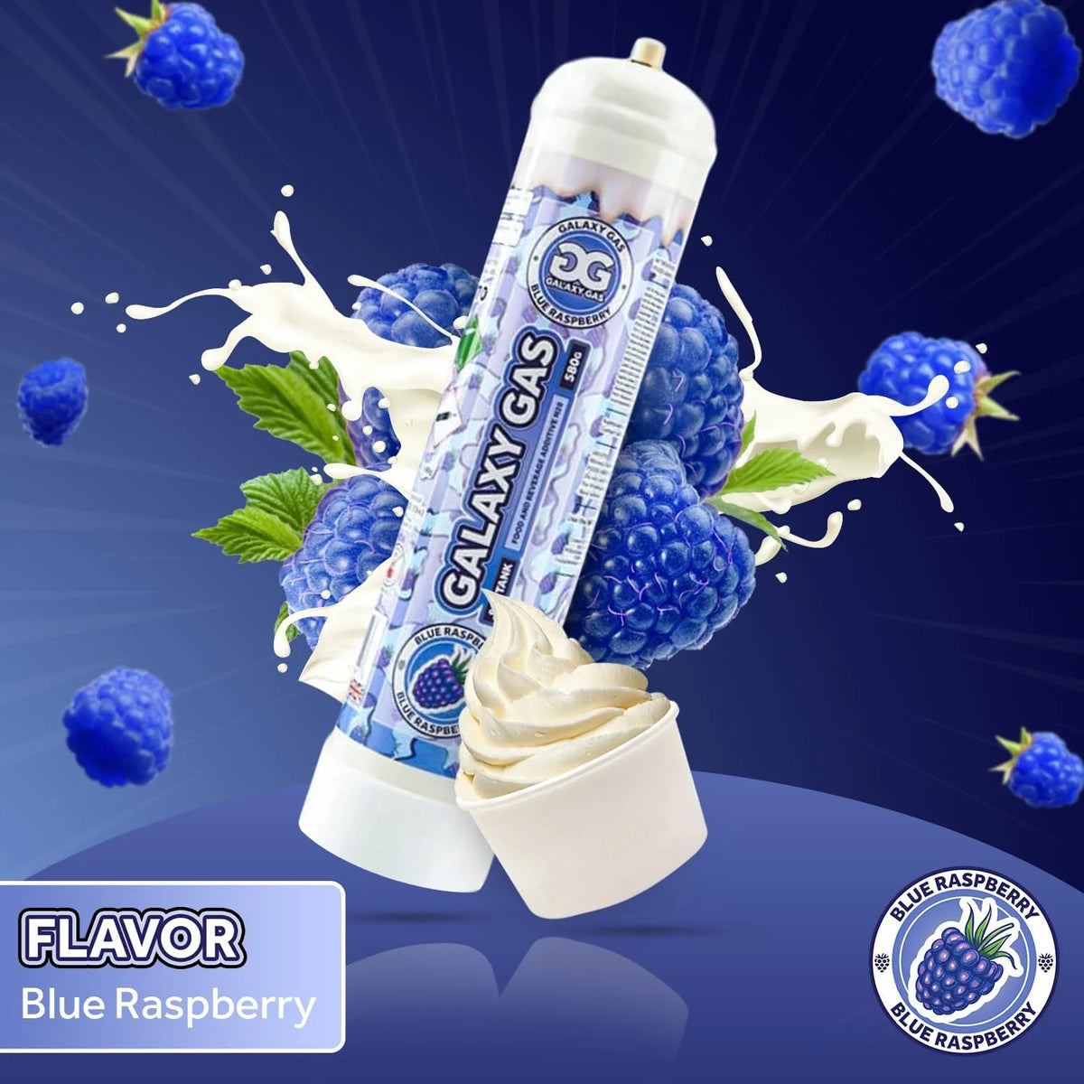 Blue Raspberry Whipped Cream Dispenser Tank 580 Gram F333