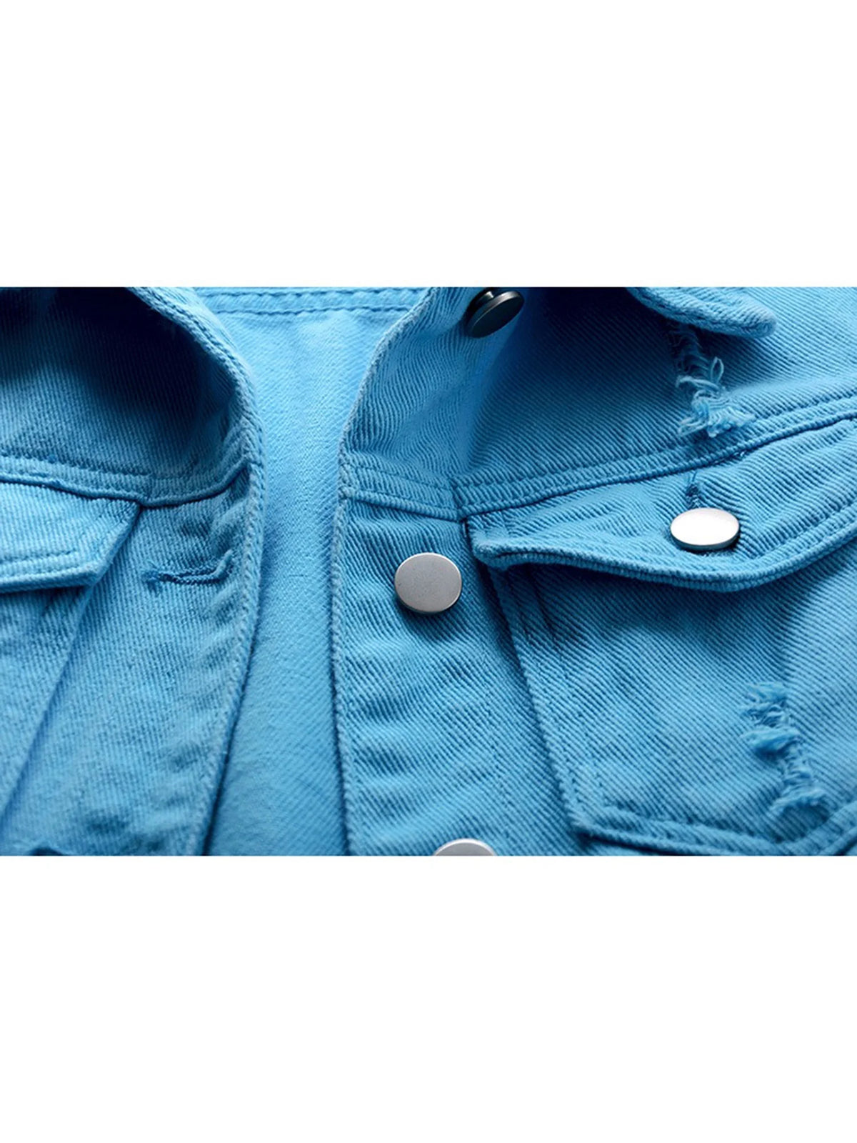Sleeveless Stretch Denim Jacket with Pockets G116