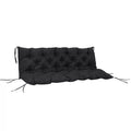 Black 3 Seater Outdoor Bench Swing Chair Replacement Cushions A408