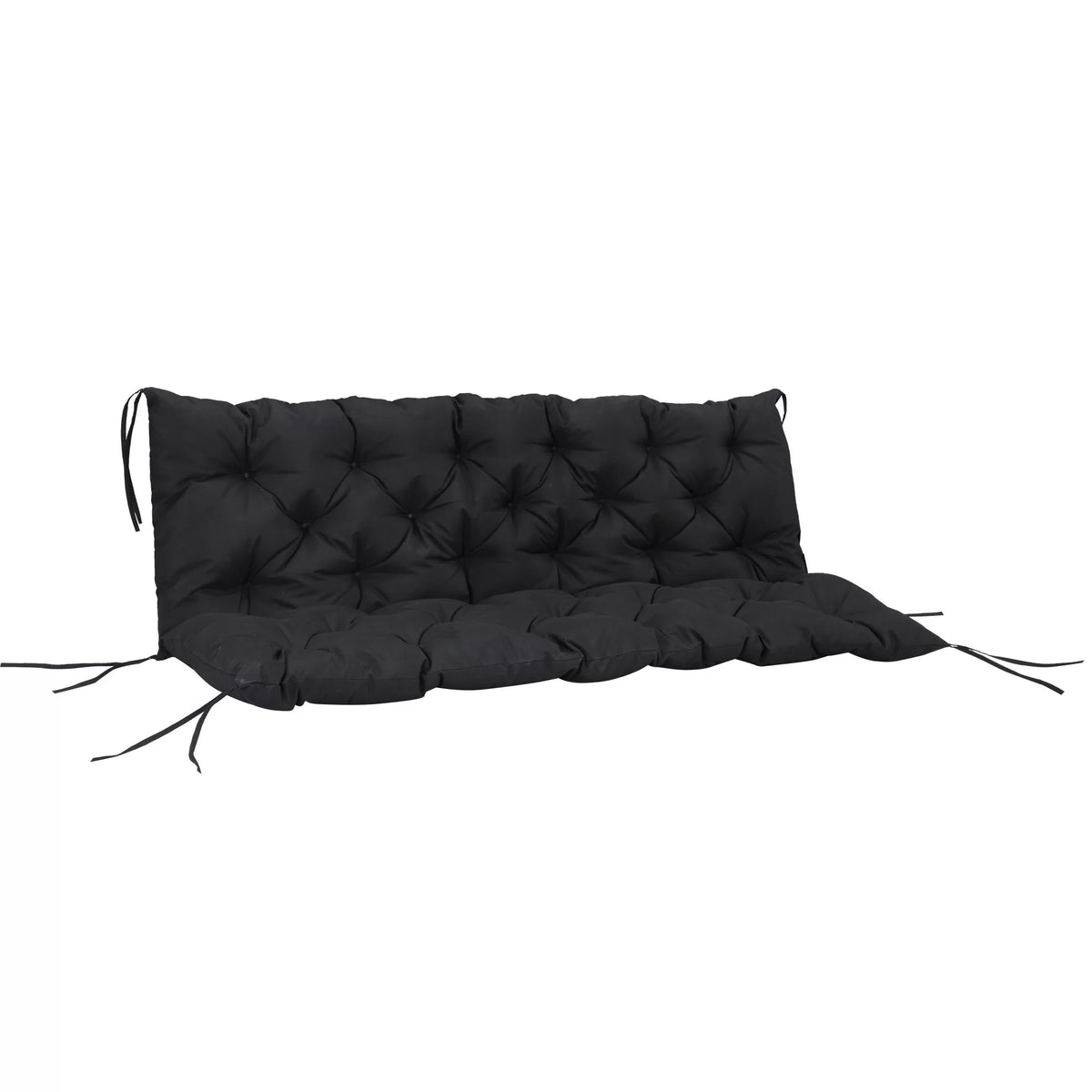 Black 3 Seater Outdoor Bench Swing Chair Replacement Cushions A408