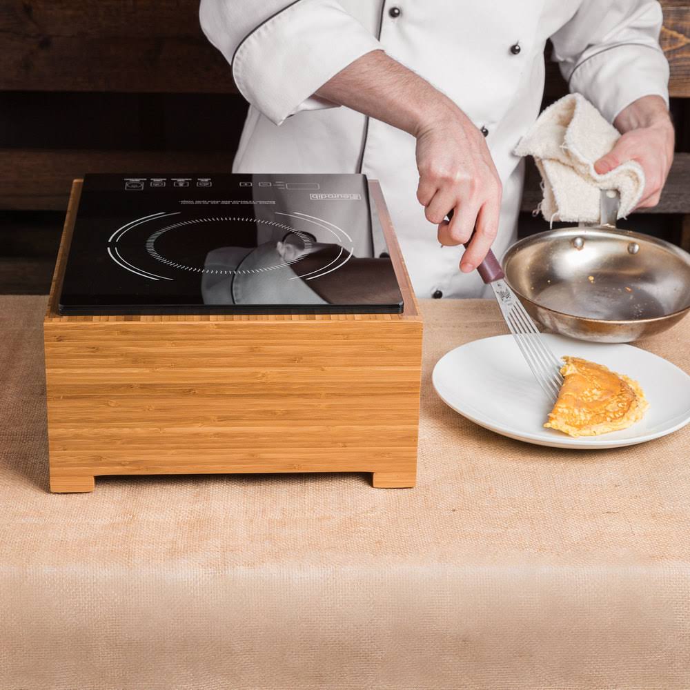 Bamboo Countertop Induction Cooker, 120V, 1600W J962753