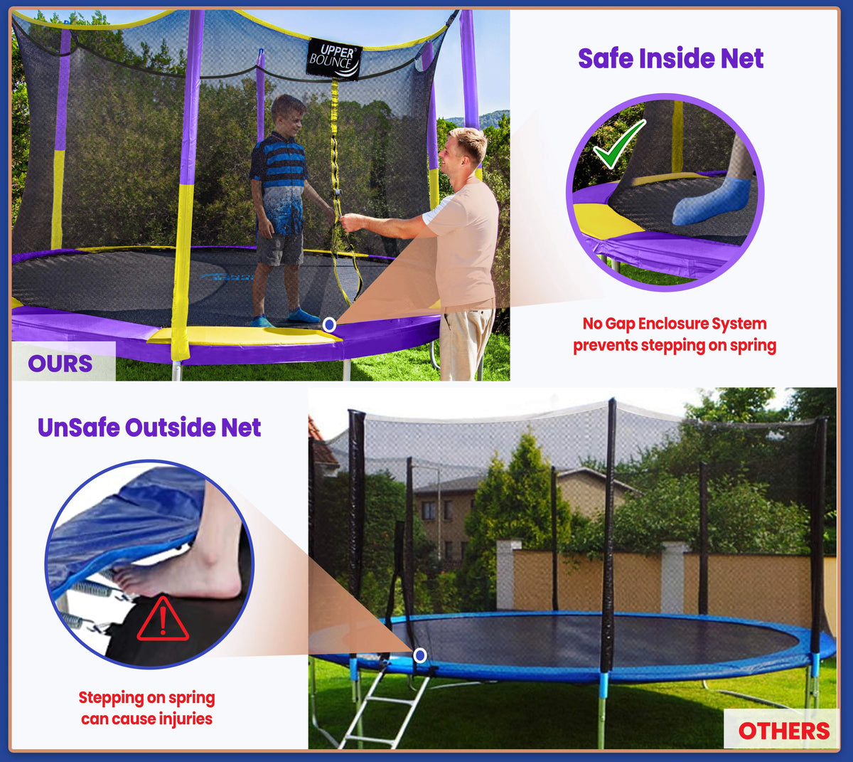9 FT Round Trampoline Set with Safety Enclosure A4426