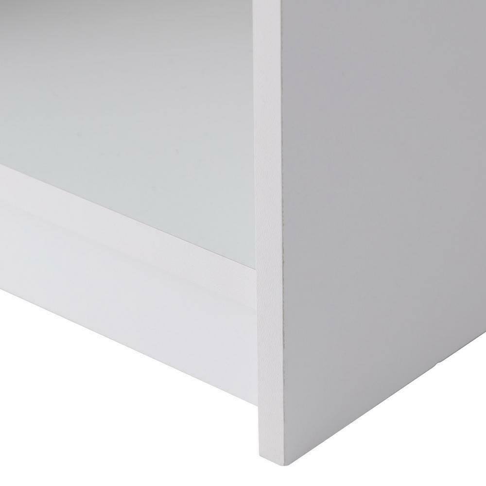 White 2-Tier Offset Bookcase H566262
