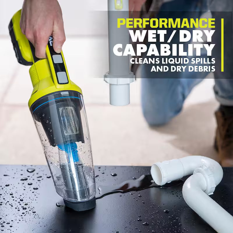 18V Cordless Wet/Dry Hand Vacuum Kit with Battery and Charger F31448