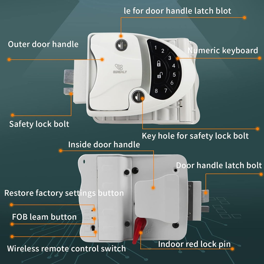 RV Keyless Entry Door Lock with Backlit Keypad Q37270